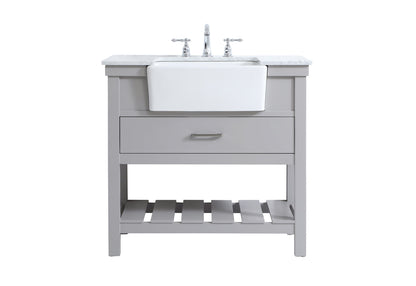 36 inch Single bathroom vanity in grey