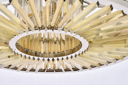 Chelsea 10 light polished nickel Chandelier Golden Teak (Smoky) Royal Cut Crystal