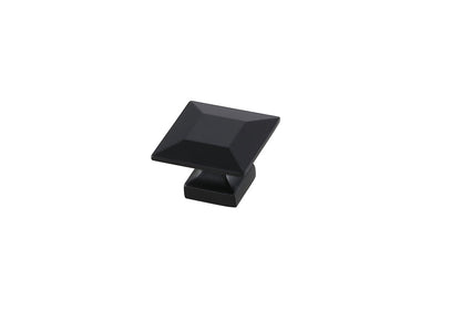 Cecil 1.3" Matte Black Square Knob Multipack (Set of 10)