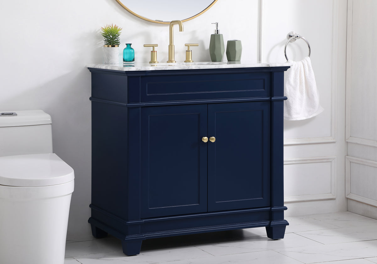 36 inch Single Bathroom Vanity set in Blue