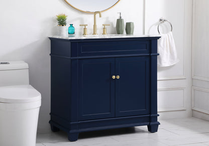 36 inch Single Bathroom Vanity set in Blue