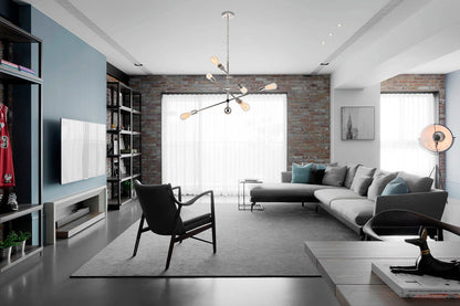 Axel 6 Lights polished Nickel Pendant