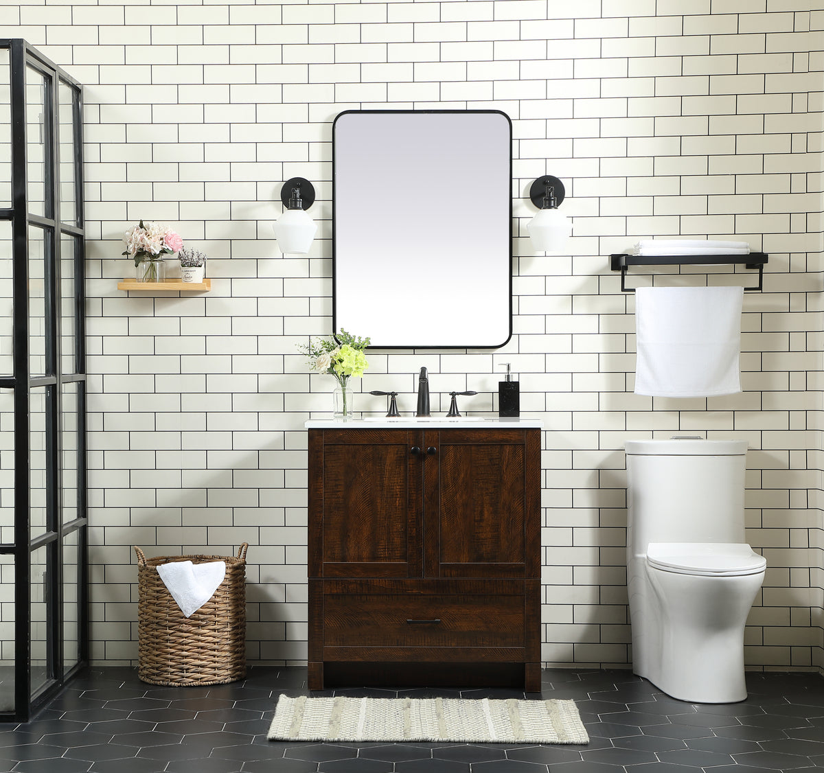 30 inch Single bathroom vanity in expresso