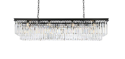 Sydney 12 light Matte Black Chandelier Clear Royal Cut Crystal