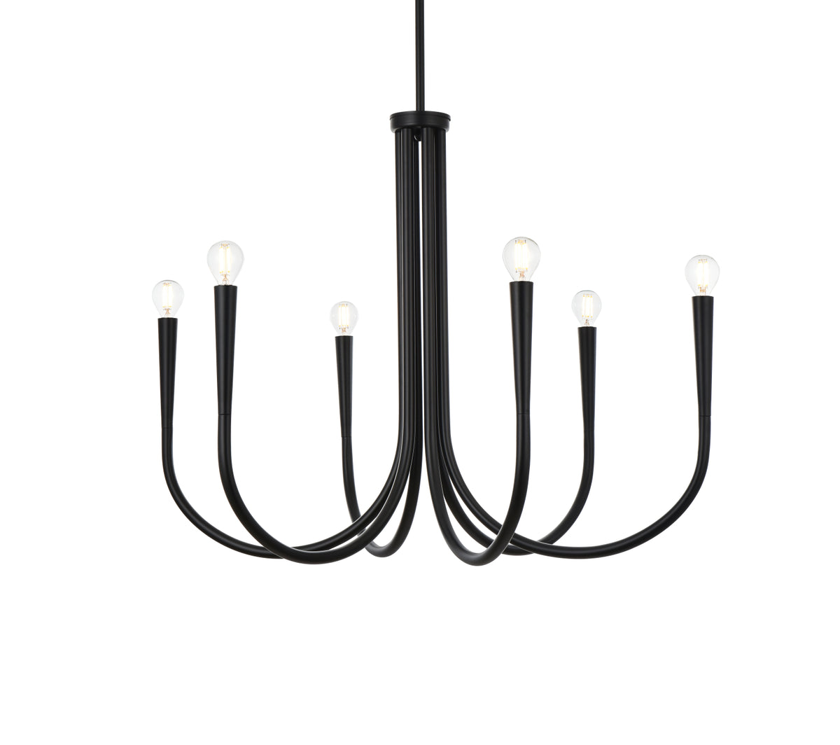 Layne 30 inch chandelier in Black