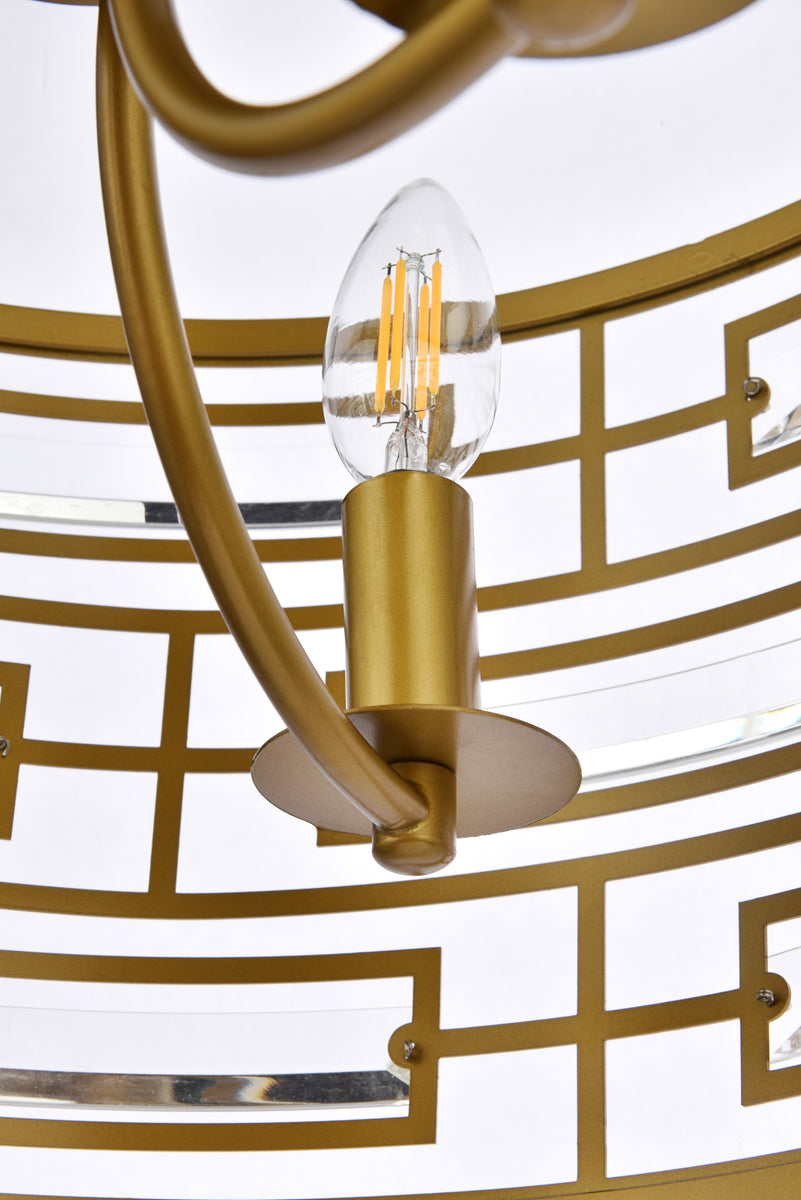 Kennedy 16.5 inch pendant in brass