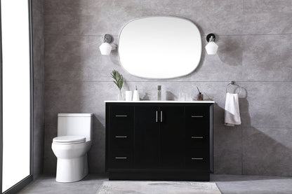 48 Inch SIngle Bathroom Vanity In Black