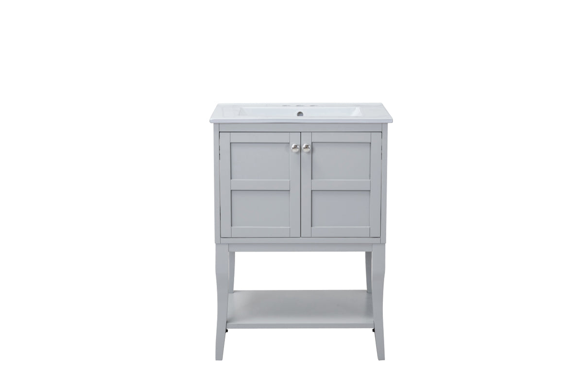 2 Doors Cabinet 24 In. X 18 In. X 34 In. In Grey