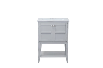 2 Doors Cabinet 24 In. X 18 In. X 34 In. In Grey