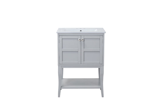 2 Doors Cabinet 24 In. X 18 In. X 34 In. In Grey
