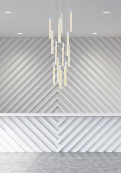 Weston 13 lights pendant in chrome