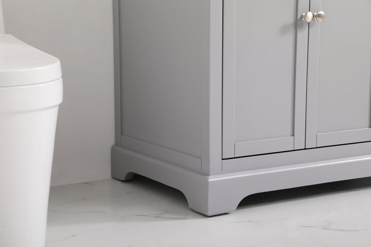 36 inch Single bathroom vanity in grey with backsplash