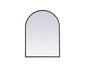 Metal Frame Arch Mirror 22x30 Inch in Black