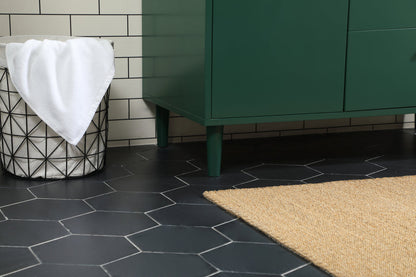 42 inch bathroom vanity in Green with backsplash