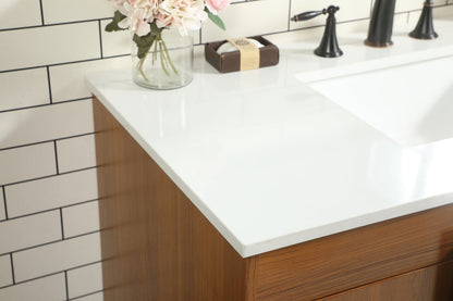 42 inch Single bathroom vanity in teak