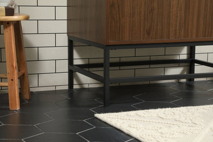 30 inch Single bathroom vanity in walnut