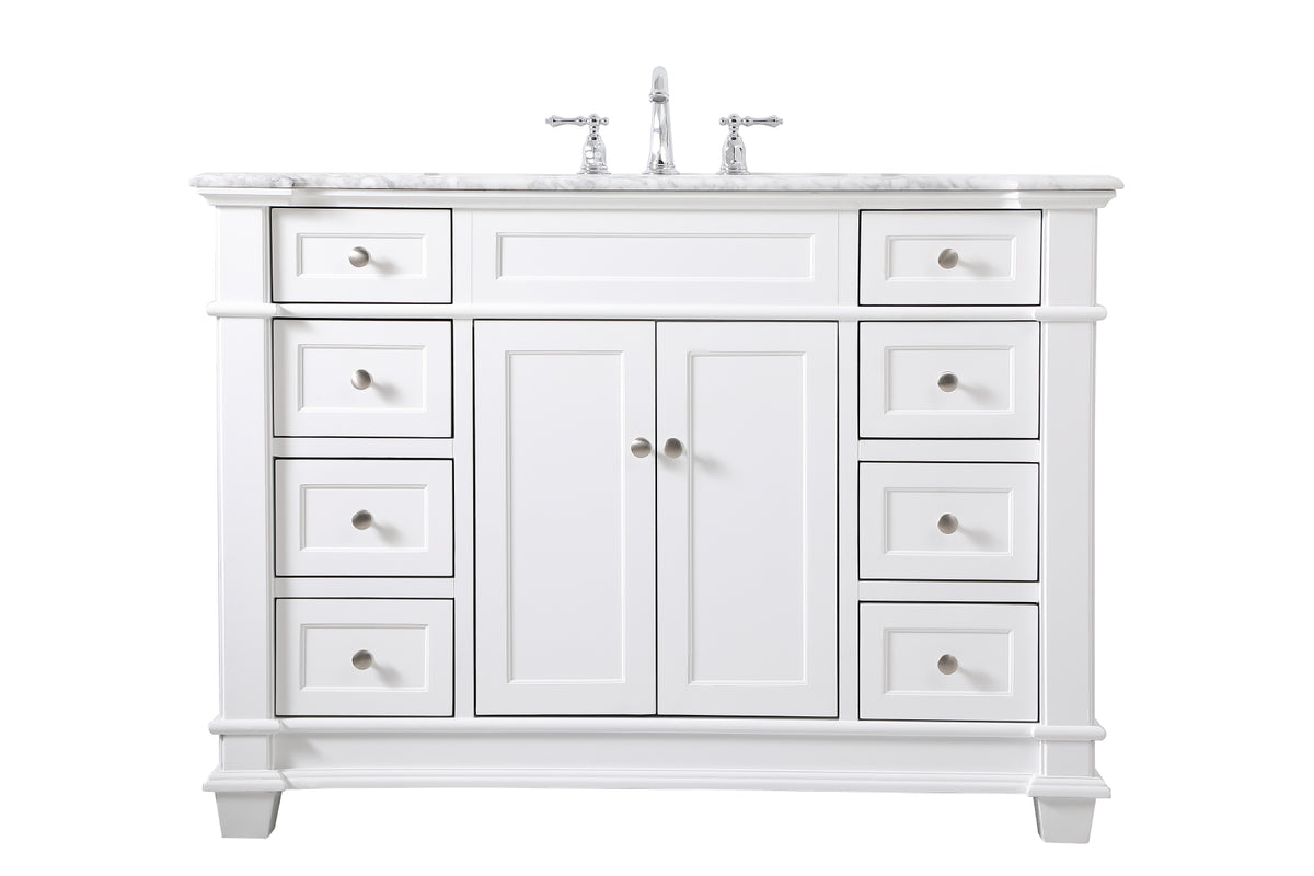 48 inch Single Bathroom Vanity set in White