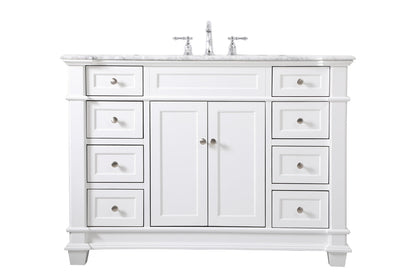 48 inch Single Bathroom Vanity set in White