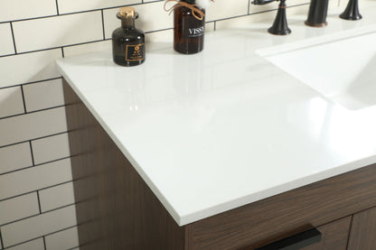 48 inch Single bathroom vanity in walnut