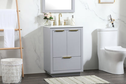 24 inch Single bathroom vanity in grey