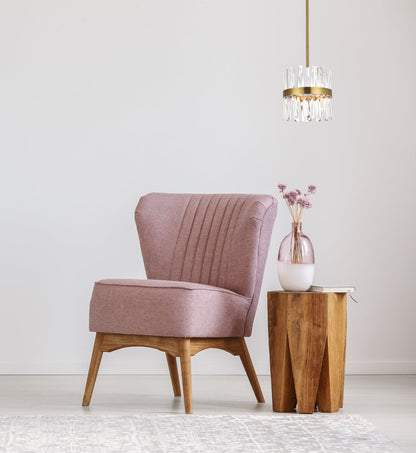 Serephina 12 inch crystal round pendant light in satin gold