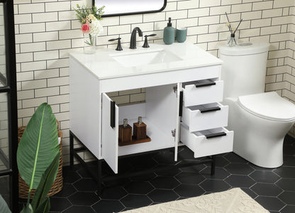 36 inch Single bathroom vanity in white