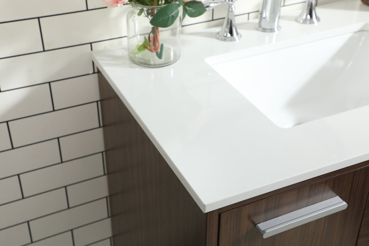 30 inch bathroom vanity in Walnut