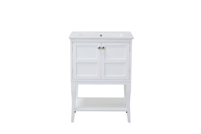 2 Doors Cabinet 24 In. X 18 In. X 34 In. In White