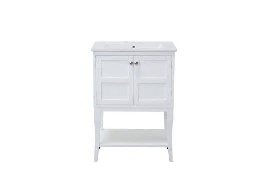 2 Doors Cabinet 24 In. X 18 In. X 34 In. In White
