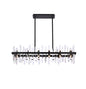 Serena 42 inch crystal rectangle chandelier in black