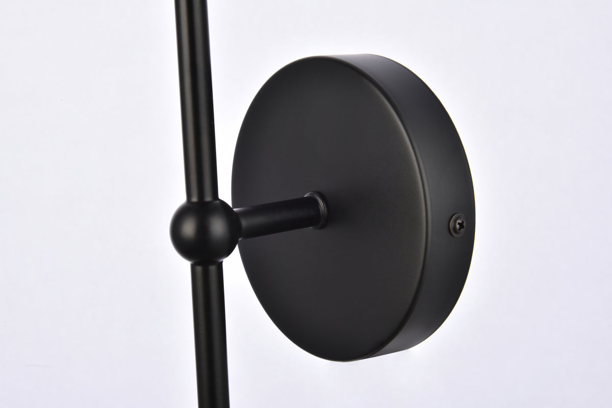 Keely 1 light black wall sconce