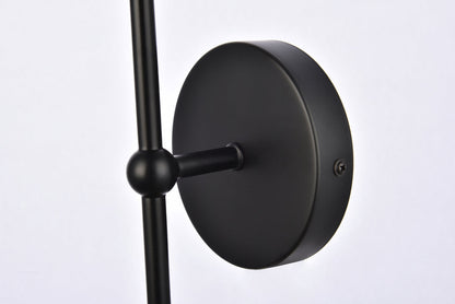 Keely 1 light black wall sconce