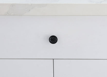 Corio 0.9" Diameter Matte Black Mushroom Knob Multipack (Set of 10)