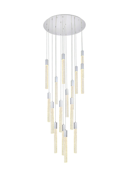 Weston 16 lights pendant in chrome