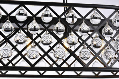 Madison 7 light Matte Black Chandelier Clear Royal Cut Crystal