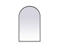 Metal Frame Arch Mirror 24x40 Inch in Black
