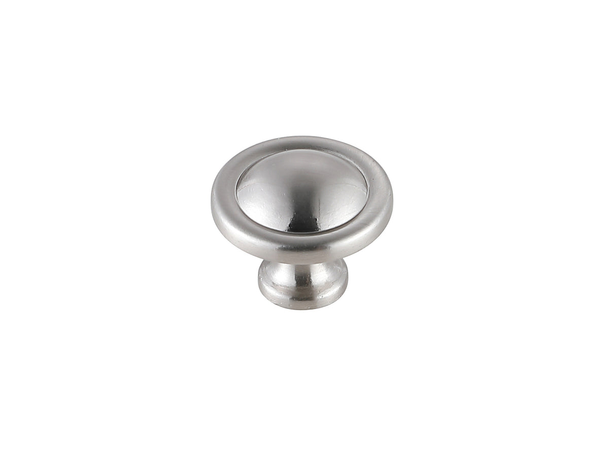 Garlande 1.2" Diameter Brushed Nickel Mushroom Knob Multipack (Set of 10)