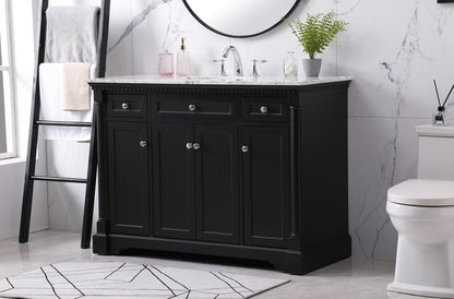 48 inch Single bathroom vanity set in black