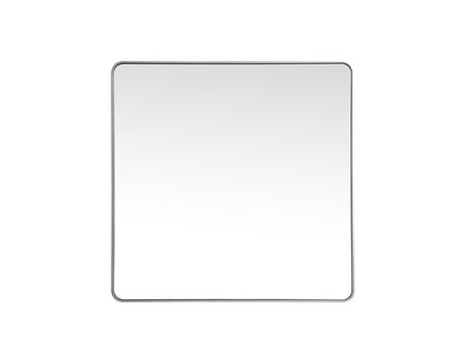 Soft corner metal square mirror 48x48 inch in Silver