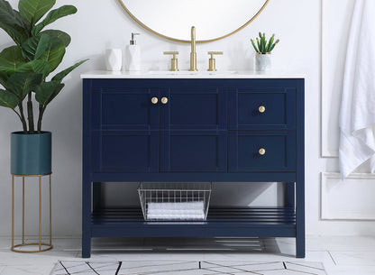 42 inch Single Bathroom Vanity in Blue