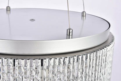 Influx 10 light Chrome Pendant Clear Royal Cut Crystal