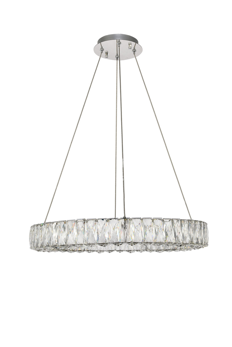 Monroe Integrated LED chip light Chrome Chandelier Clear Royal Cut Crystal