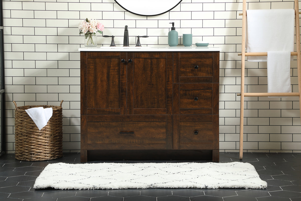 42 inch Single bathroom vanity in expresso