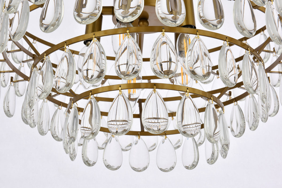 Mila 20 inch flush mount in brass