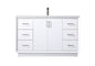 54 Inch SIngle Bathroom Vanity In White