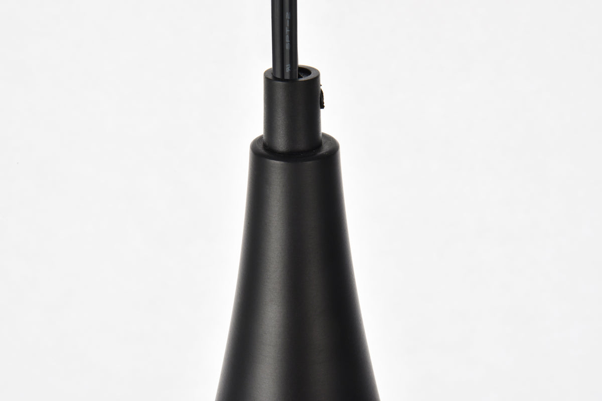 Nora 1 Light Black plug-in pendant