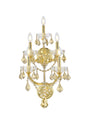 Maria Theresa 5 light Gold Wall Sconce Golden Teak (Smoky) Royal Cut Crystal