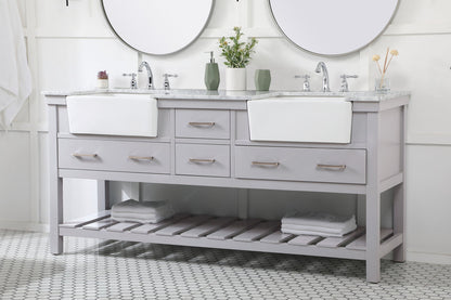 72 inch double bathroom vanity in grey