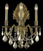 Monarch 3 light French Gold Wall Sconce Golden Teak (Smoky) Royal Cut Crystal
