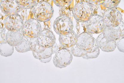 Toureg 10 light Gold Pendant Clear Royal Cut Crystal